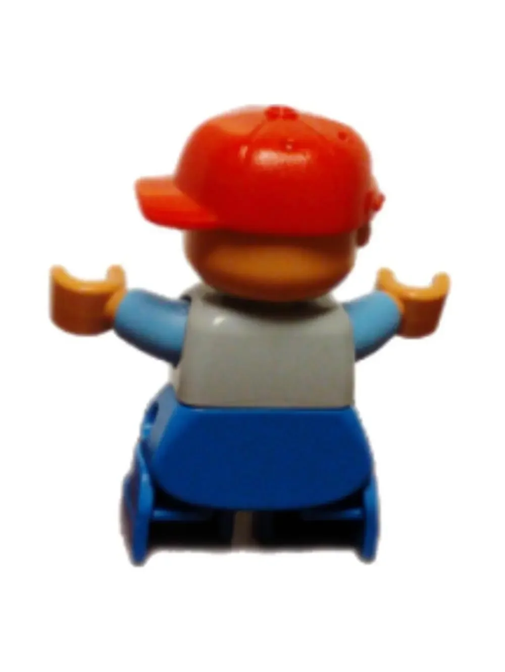 Lego Duplo Lot of 2 Figures  Male Adult Red Hat Blue Jacket Boy #8 Baseball Kid